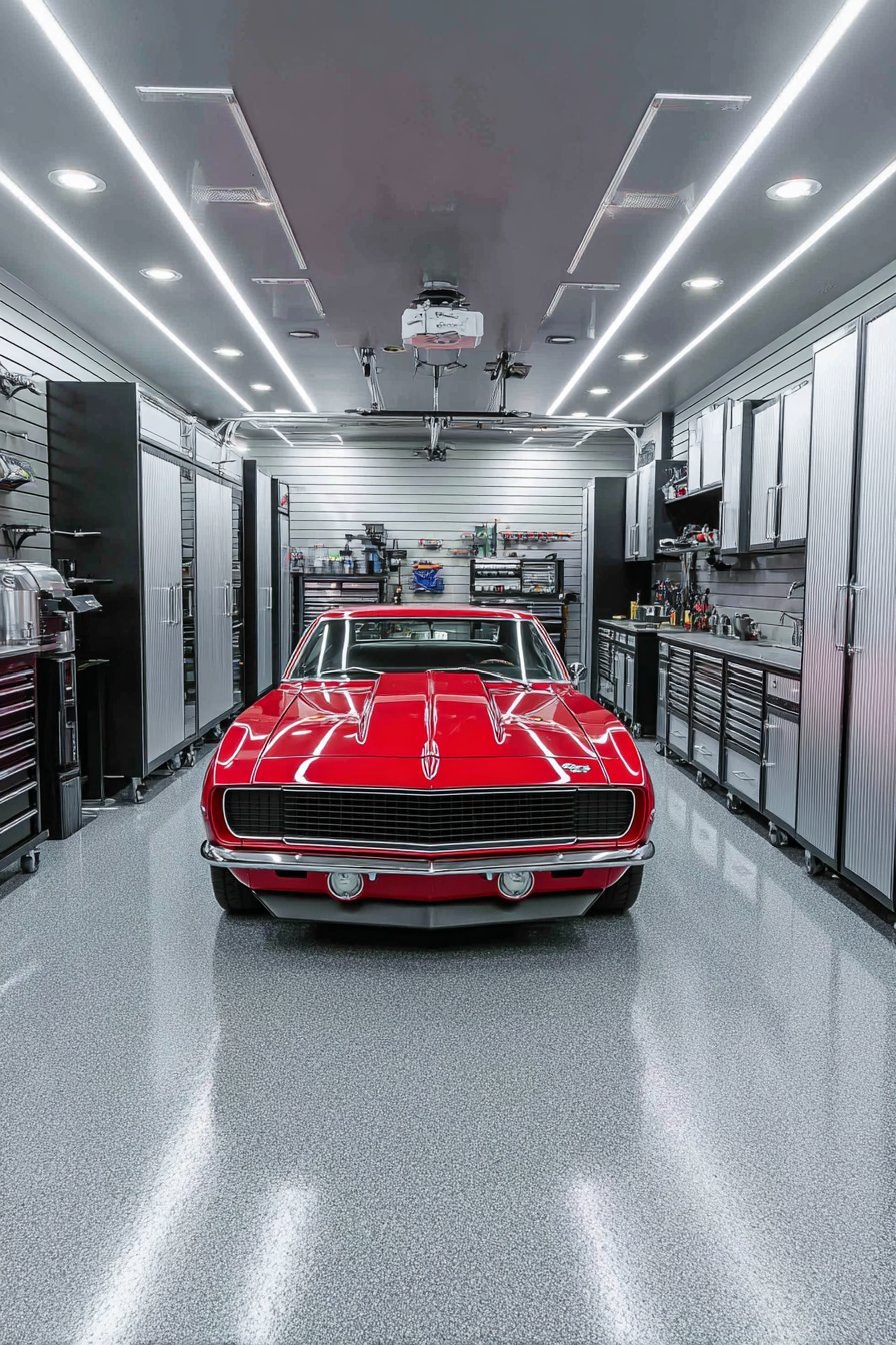 Modern Charcoal Grey Epoxy Floor Showcase