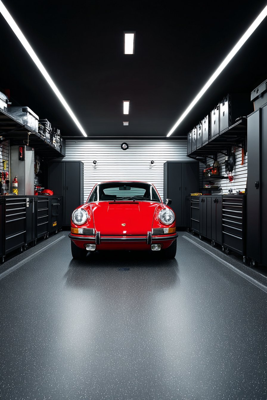 Modern Charcoal Grey Epoxy Floor Showcase