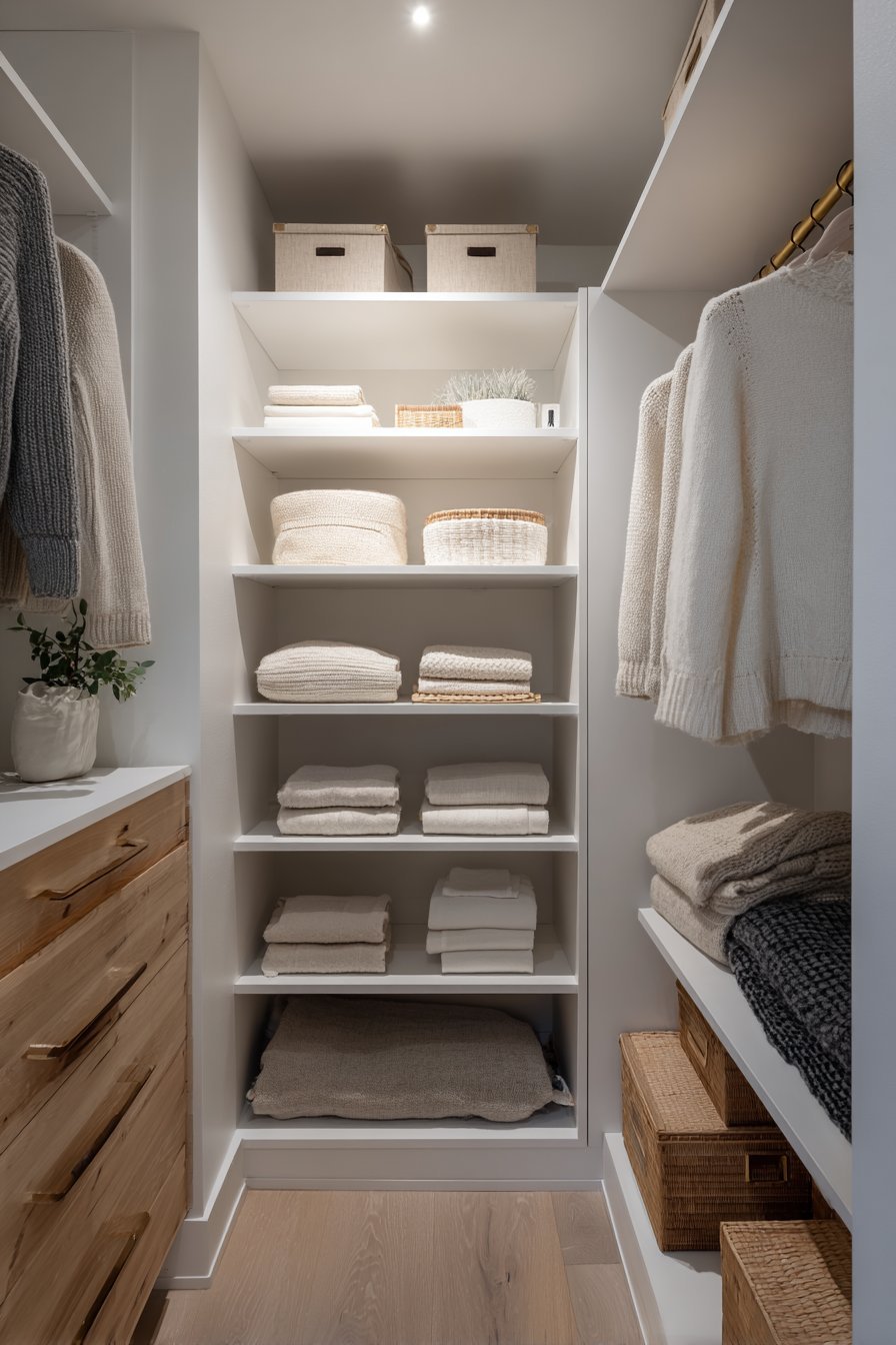 Floor-to-Ceiling White Built-In Elegance