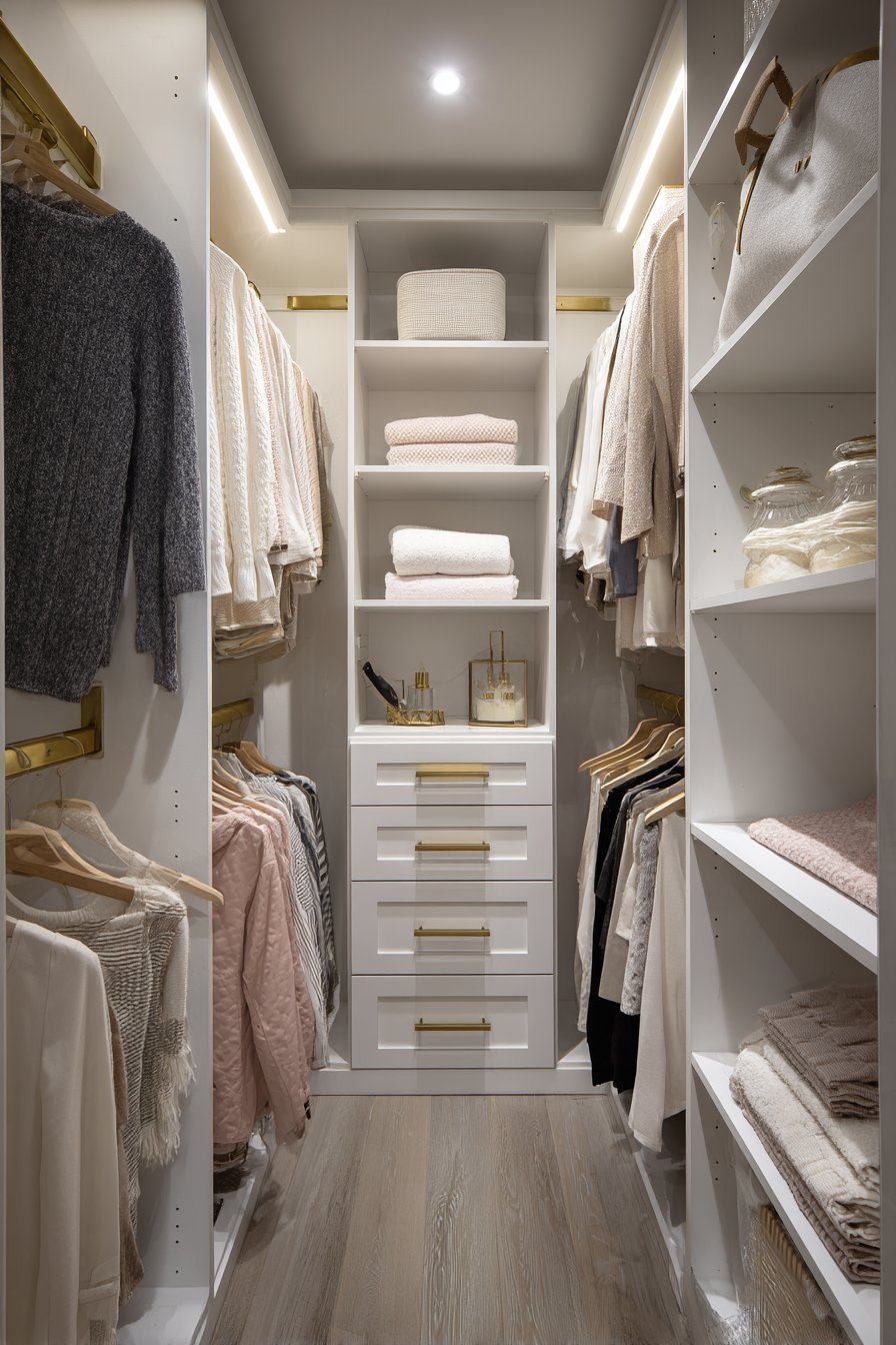 Floor-to-Ceiling White Built-In Elegance