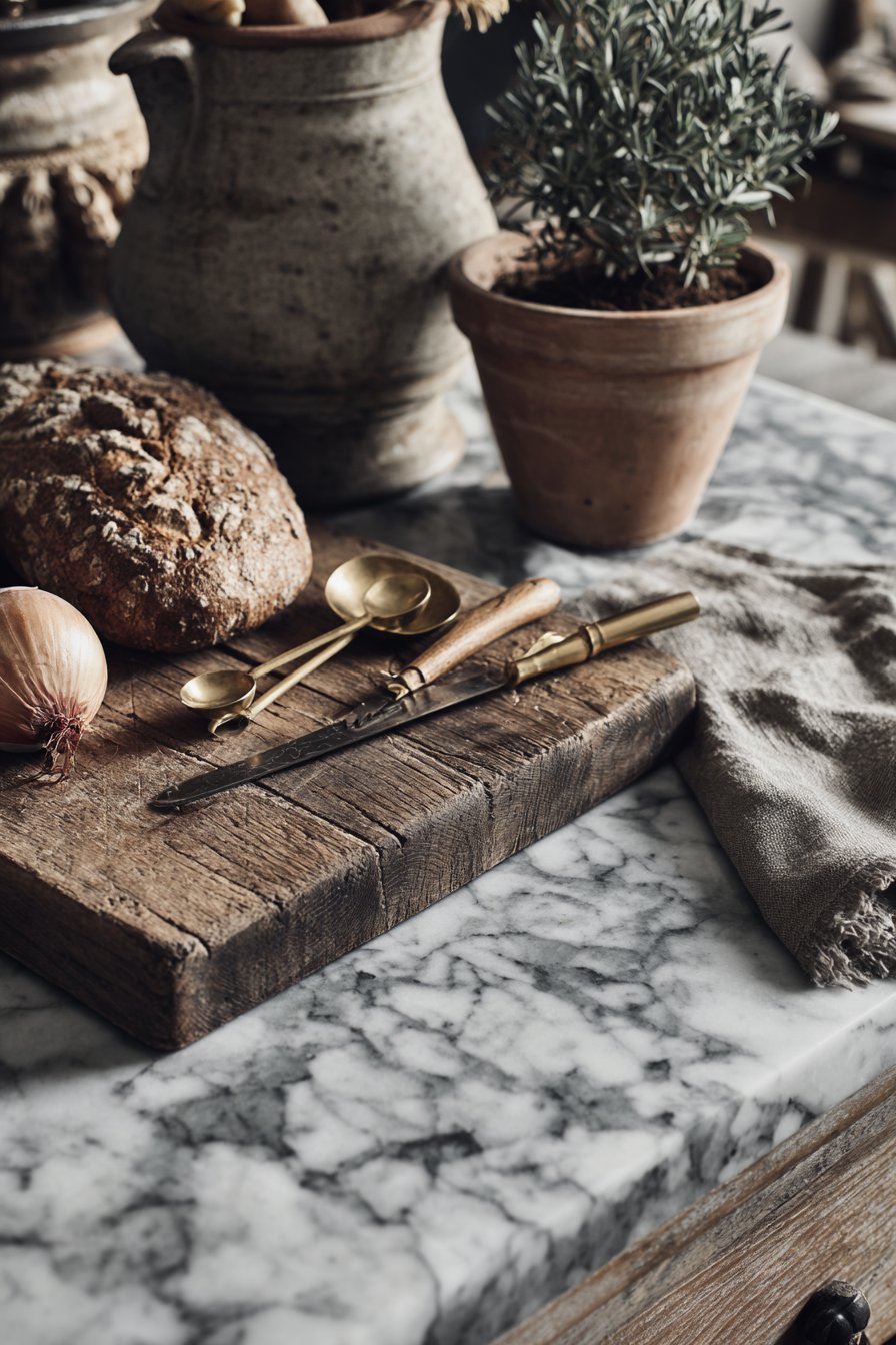 Marble Countertop Styling Vignette
