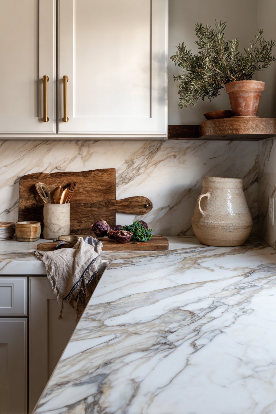 Marble Countertop Styling Vignette