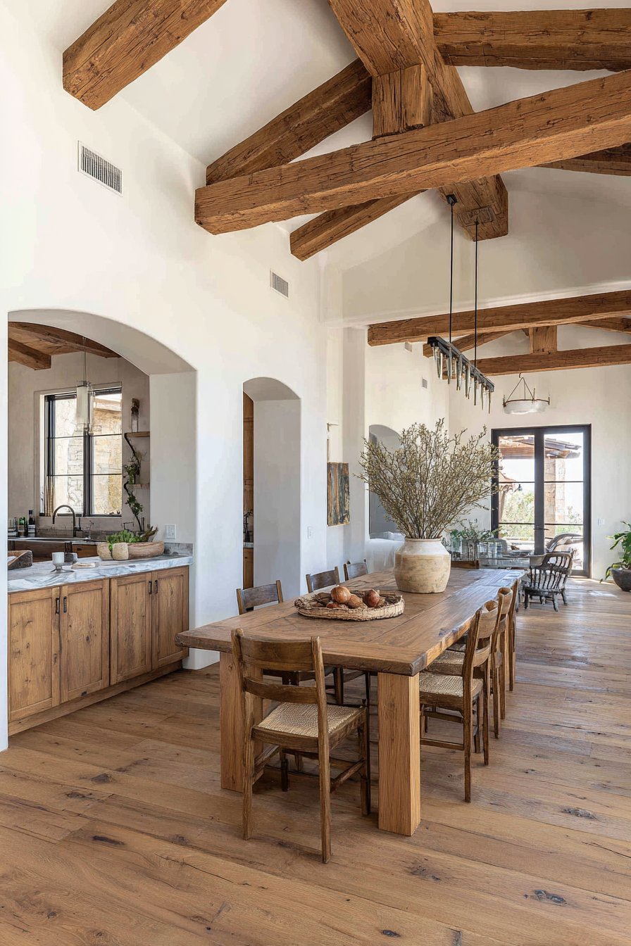 Solid Oak Trestle Dining Table