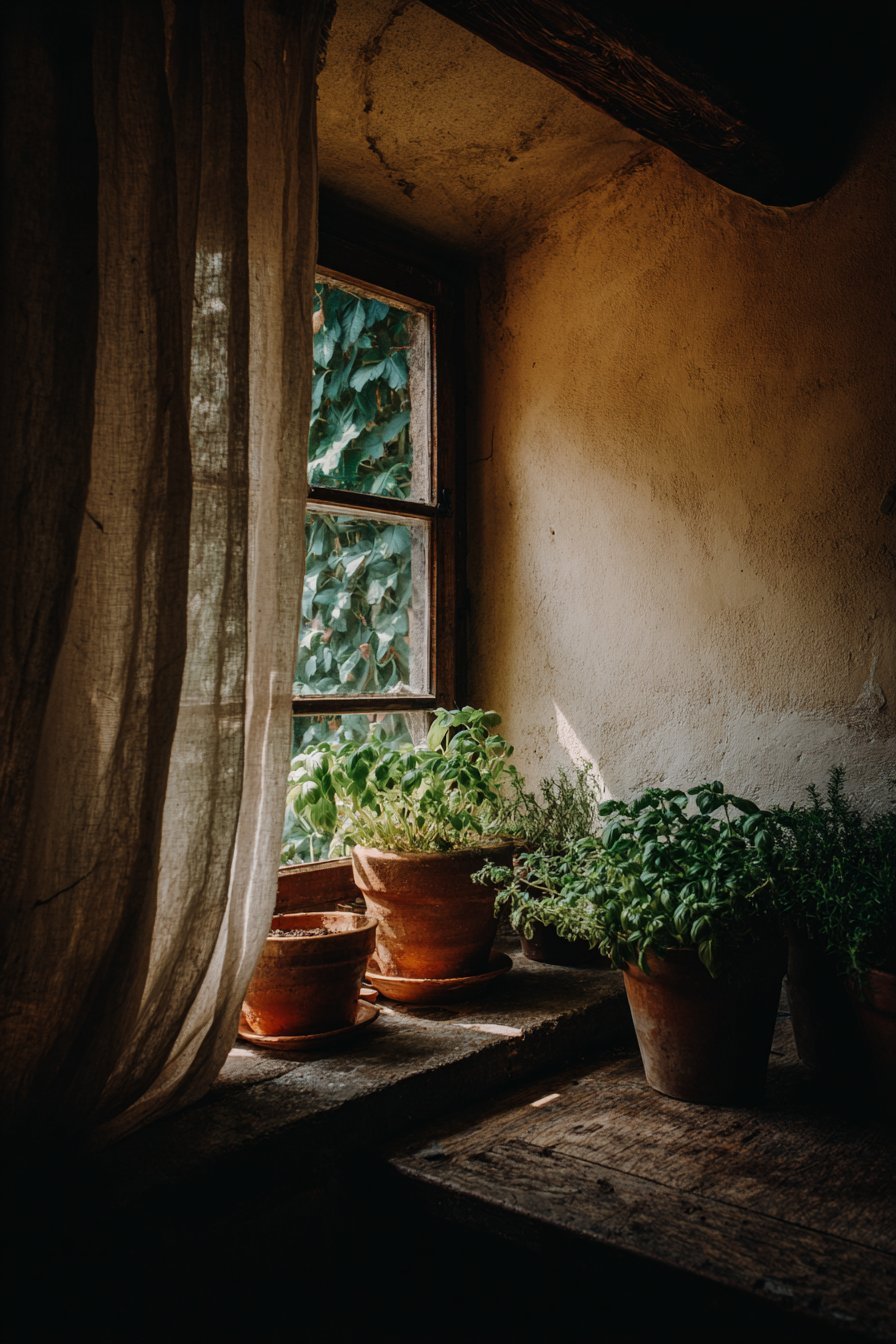 Natural Linen Window Treatments