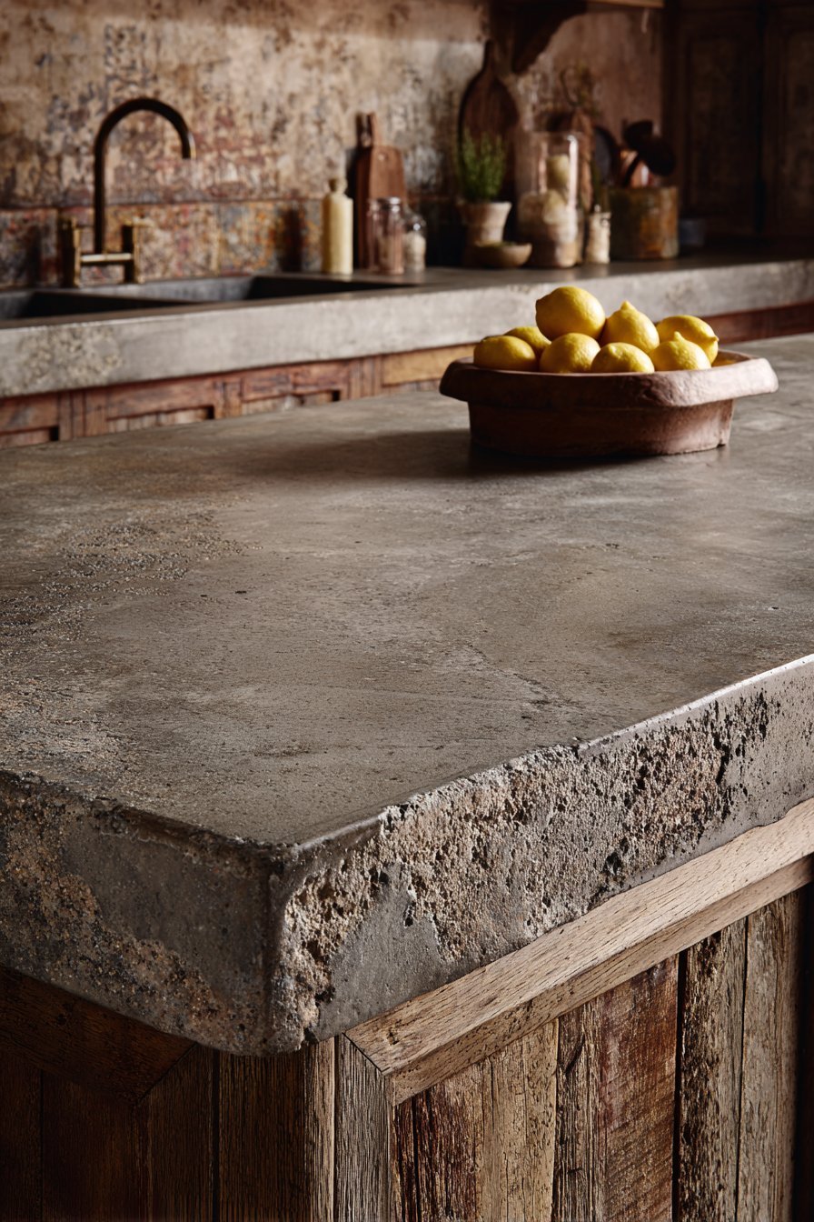 Warm Grey Concrete Countertops