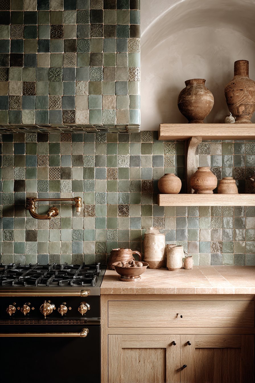 Handmade Zellige Tile Backsplash