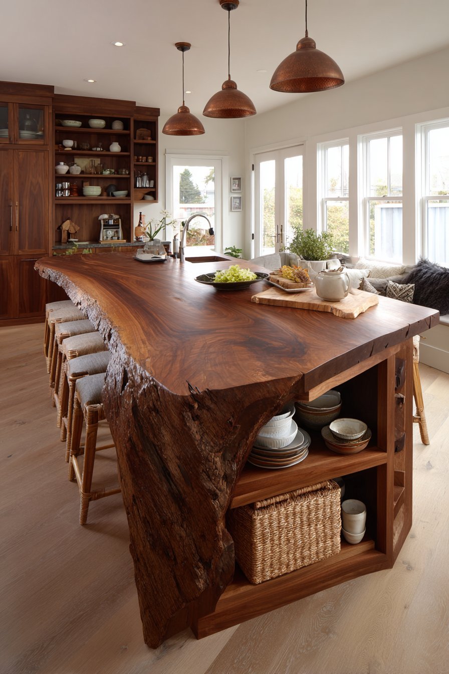 Live Edge Walnut Island Centerpiece