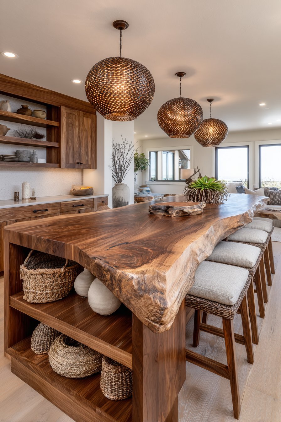 Live Edge Walnut Island Centerpiece