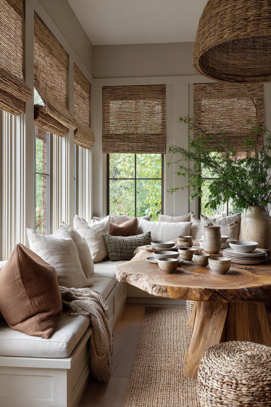 Natural Linen Breakfast Nook