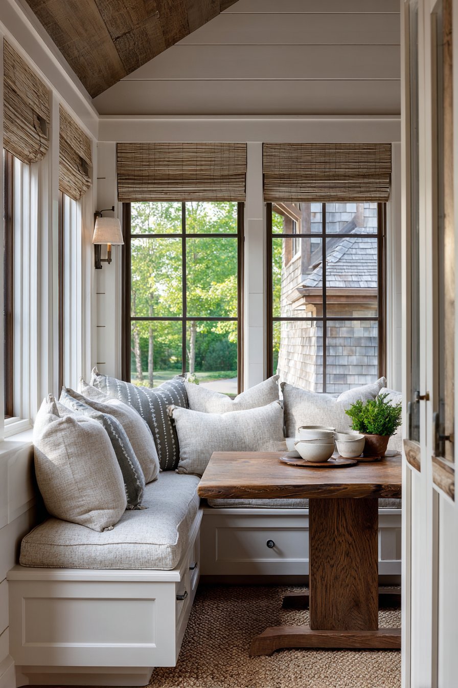 Natural Linen Breakfast Nook