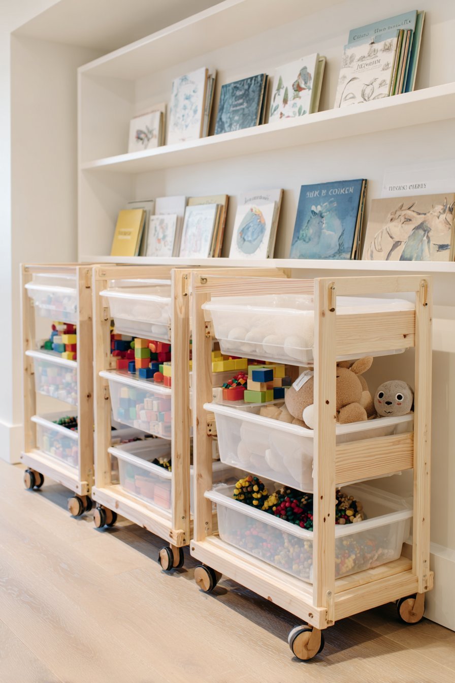 Floor-to-Ceiling Built-In Storage Wall