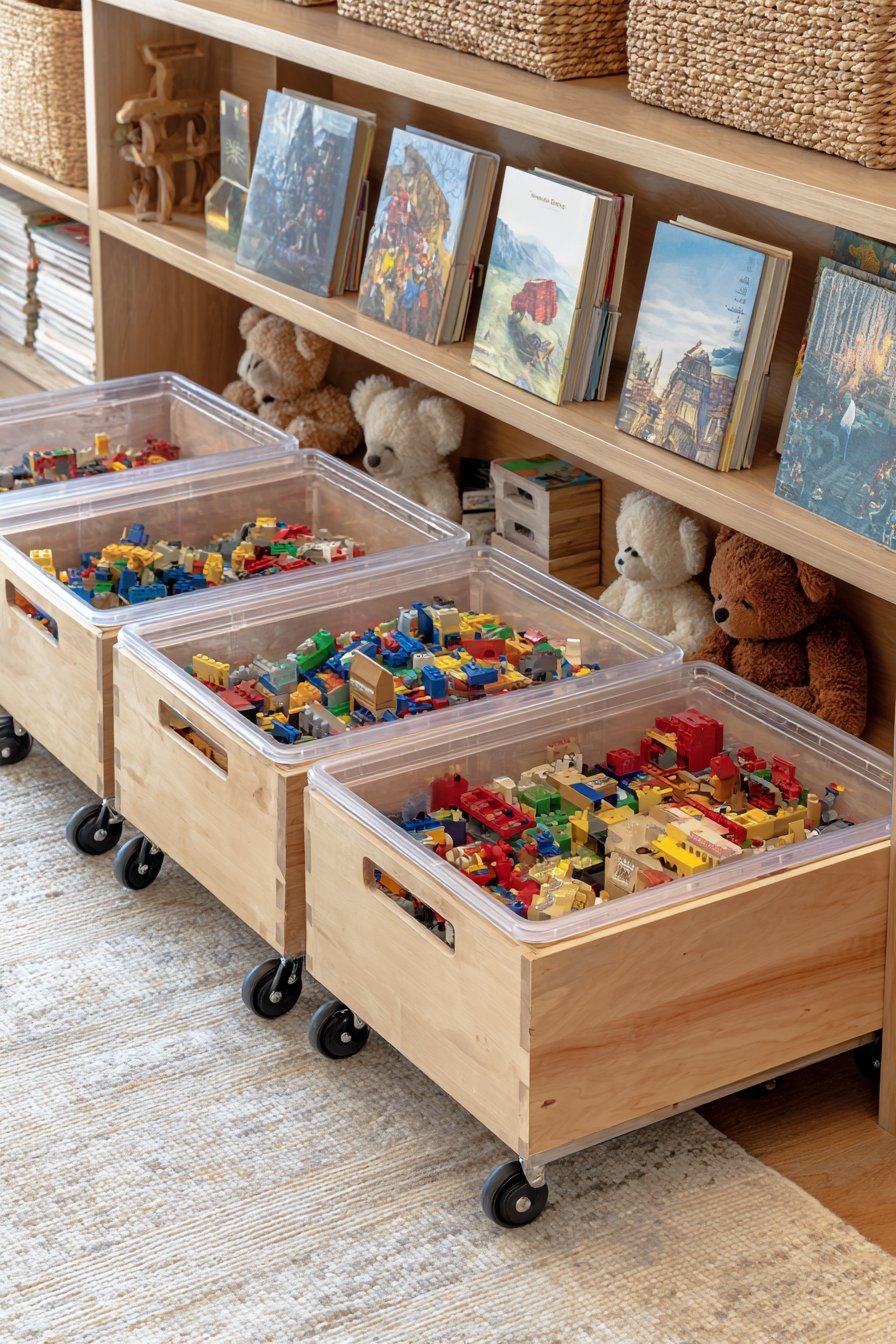 Floor-to-Ceiling Built-In Storage Wall