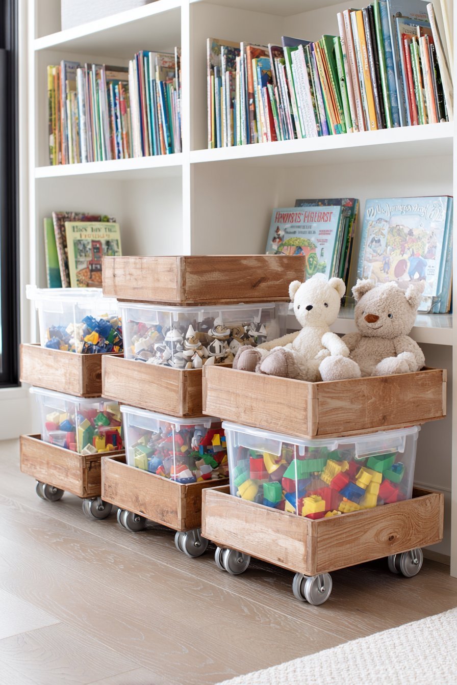 Floor-to-Ceiling Built-In Storage Wall