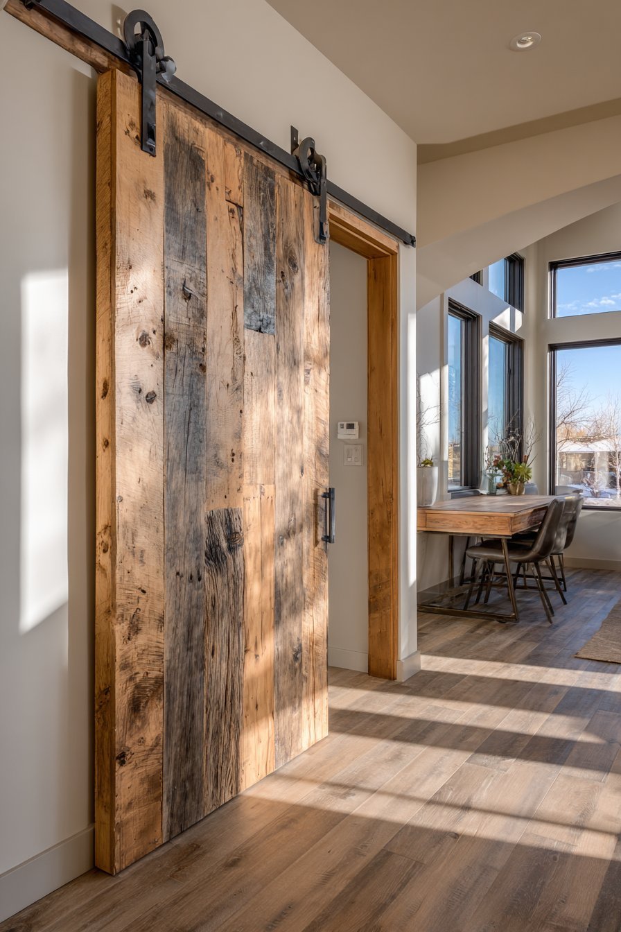 Rustic Reclaimed Wood Living Room Divider