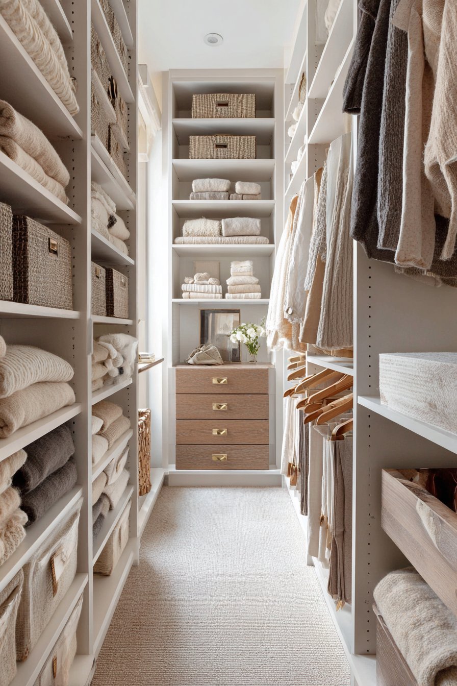 Floor-to-Ceiling White Built-In Elegance