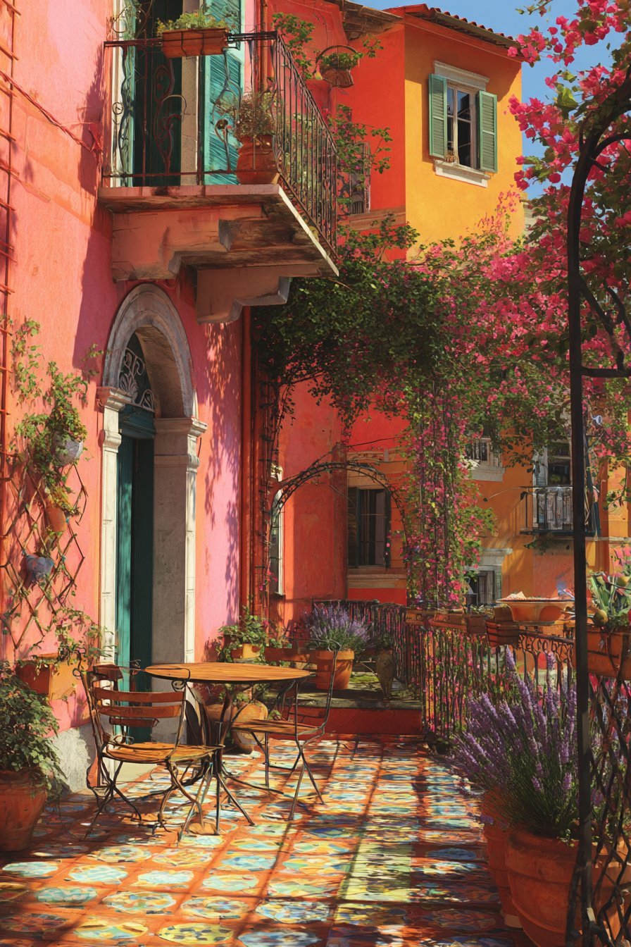 Mediterranean Sun-Drenched Terrace