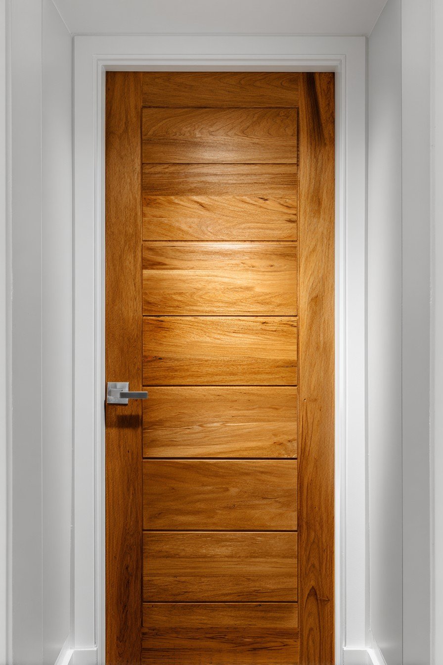 Spa-Inspired Natural Teak Door