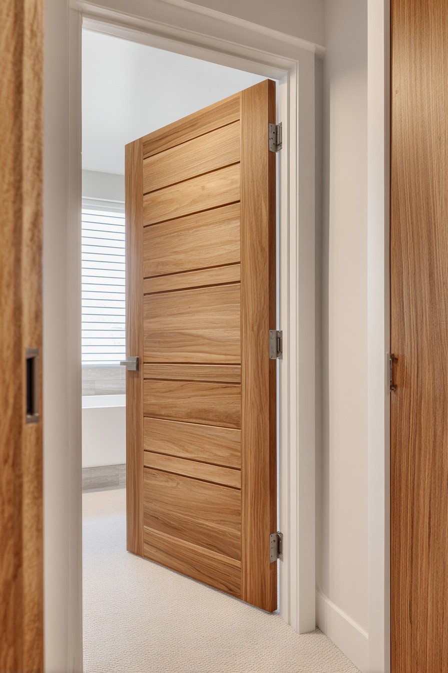 Spa-Inspired Natural Teak Door