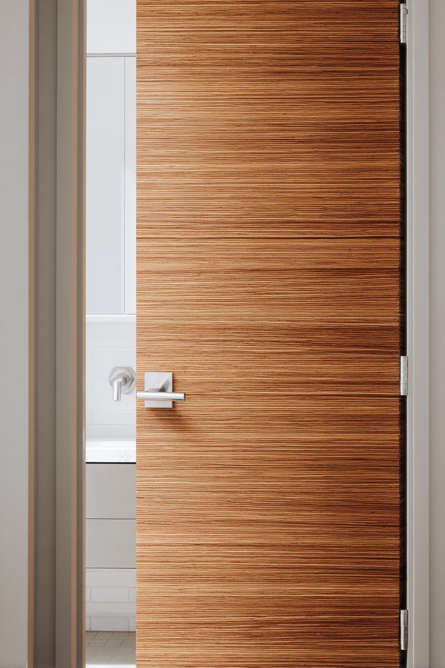 Spa-Inspired Natural Teak Door