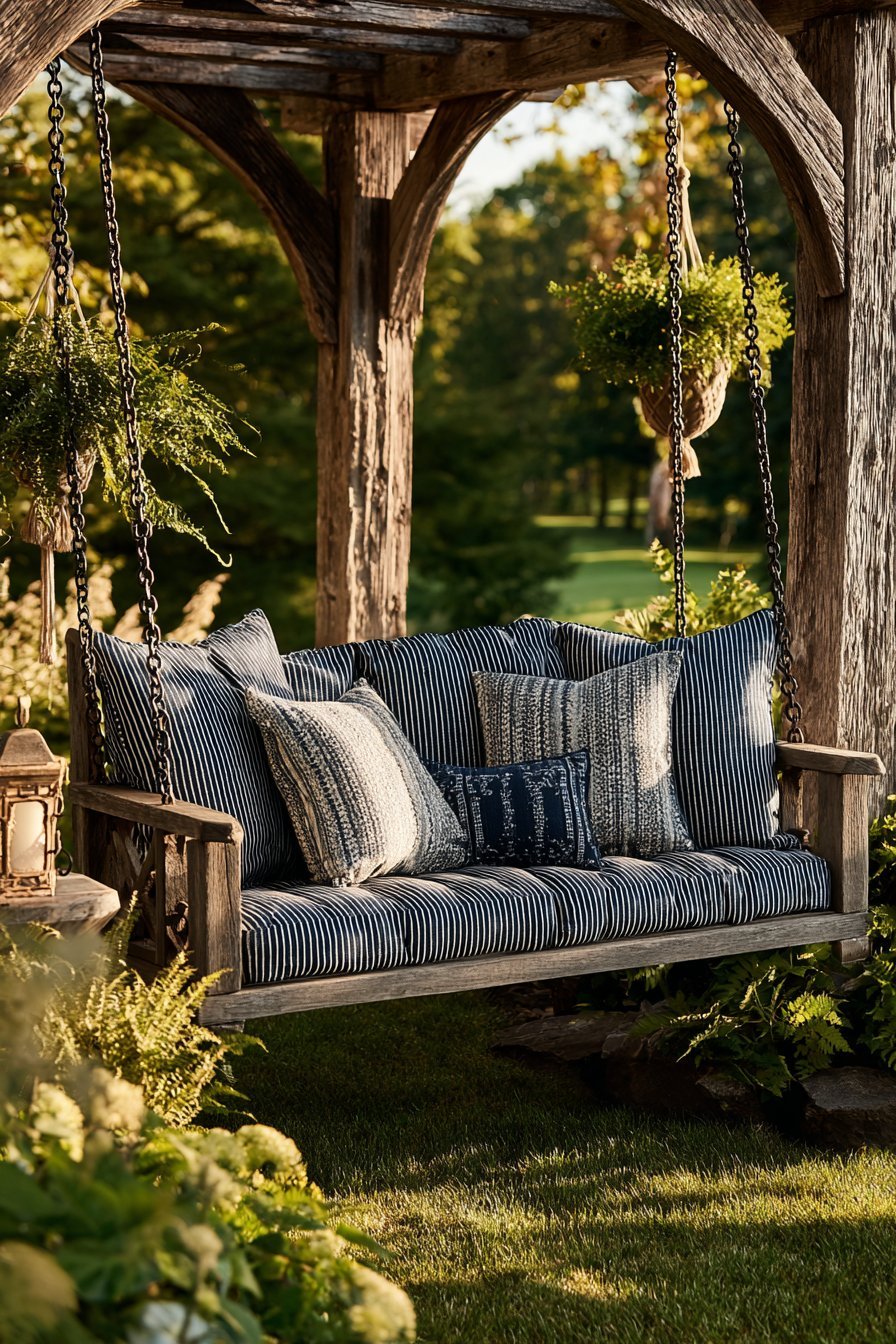 Pergola Swing Bench Relaxation Spot