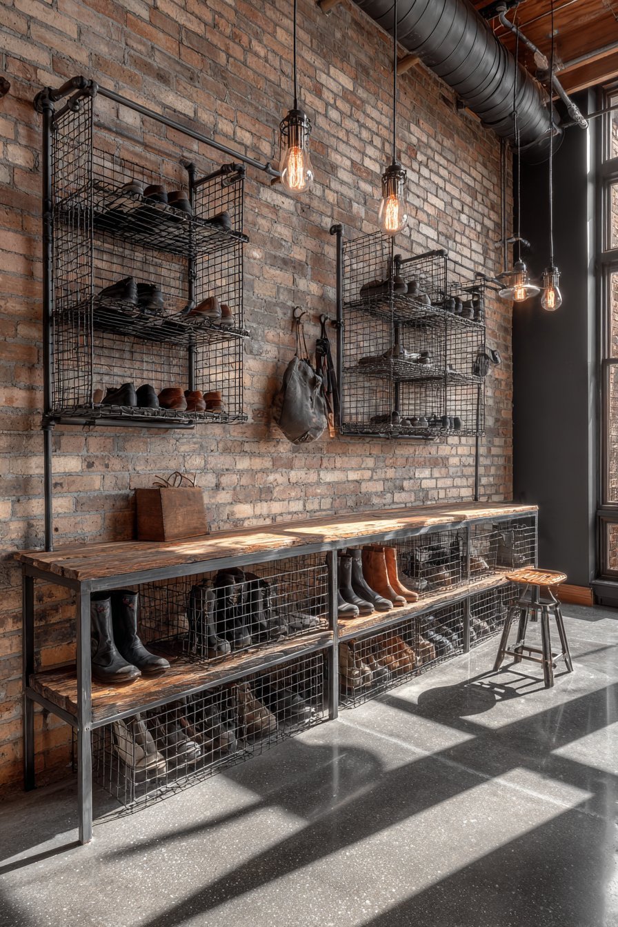 Industrial Loft Pipe Shelving Display