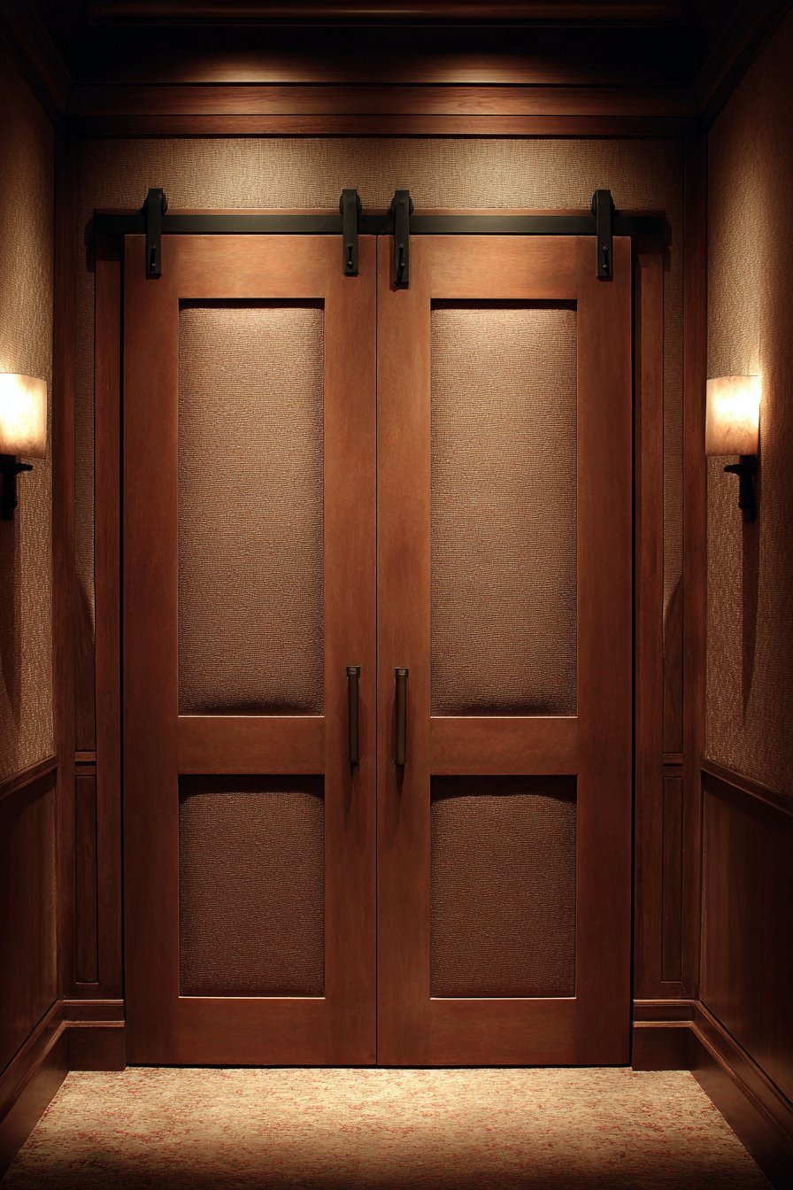 Acoustic Fabric Home Theater Door