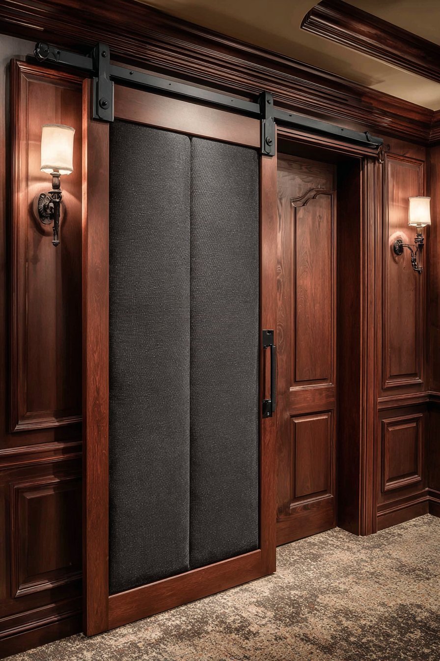 Acoustic Fabric Home Theater Door