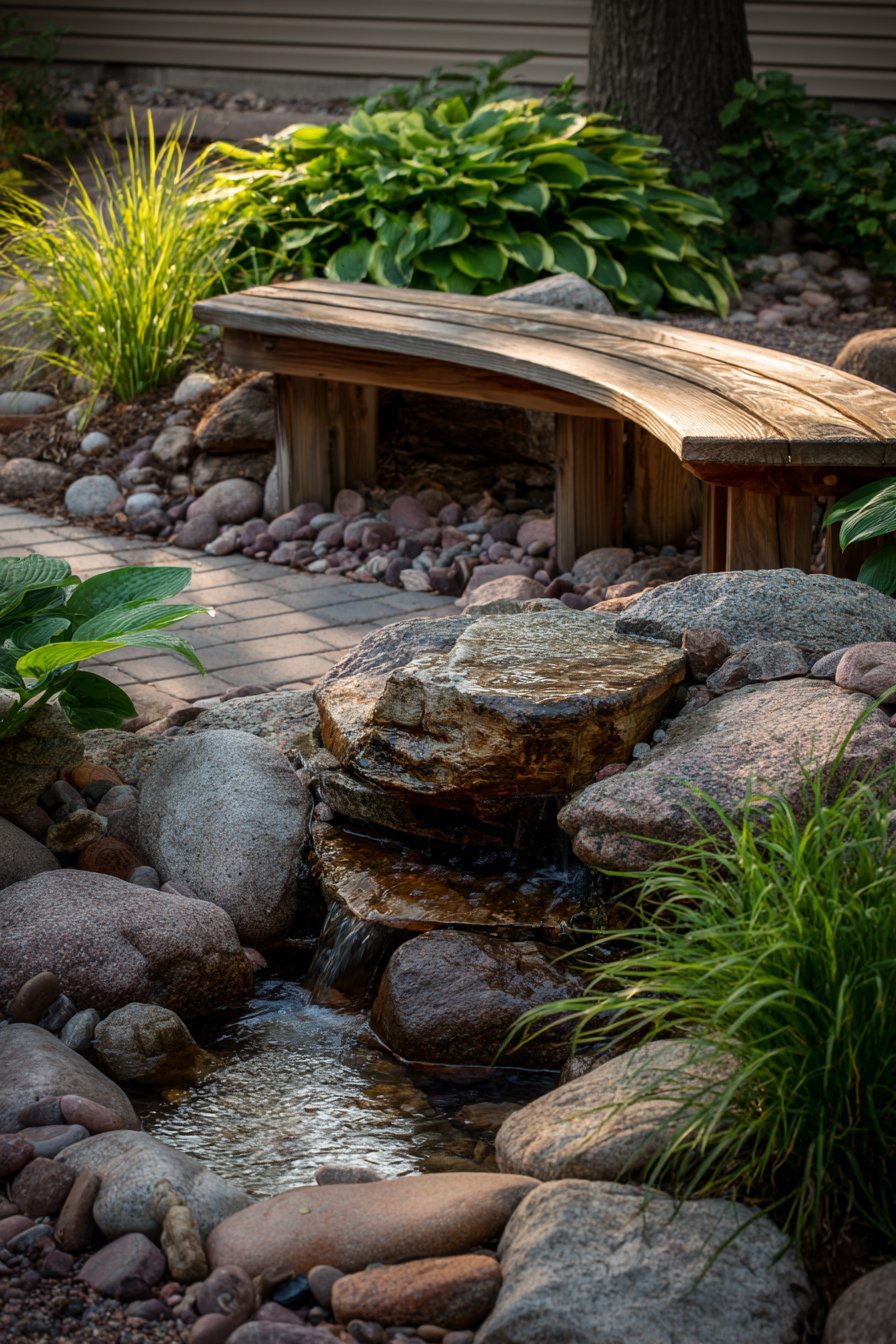 Natural Stone Water Feature Garden