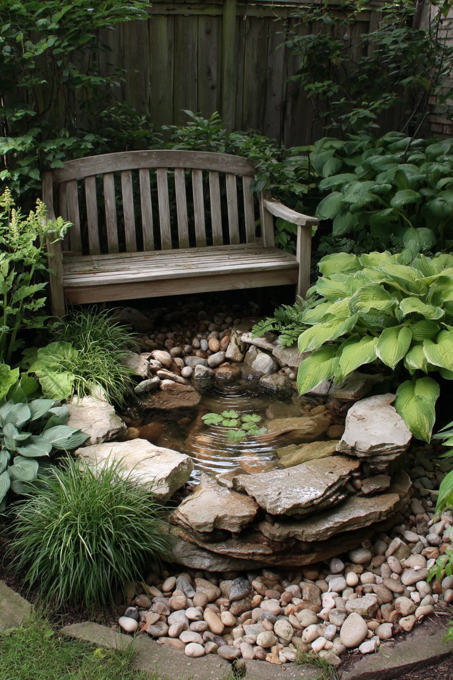 Natural Stone Water Feature Garden