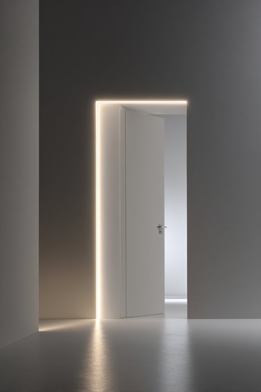  Contemporary White Lacquer with LED Lighting