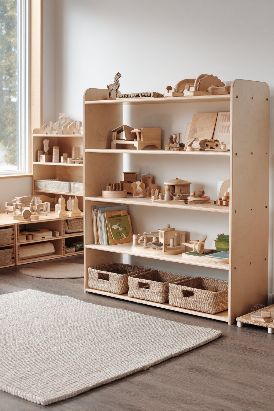 Montessori-Style Low-Profile Shelving