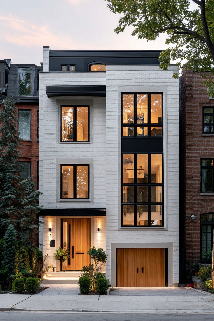 Contemporary Urban Townhouse with Black Brick