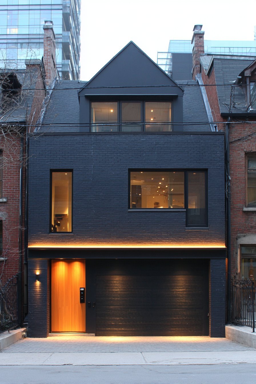 Contemporary Urban Townhouse with Black Brick