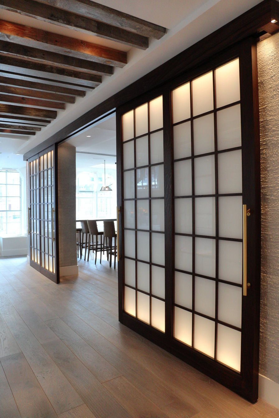  Japanese Shoji Door with Rice Paper Panels