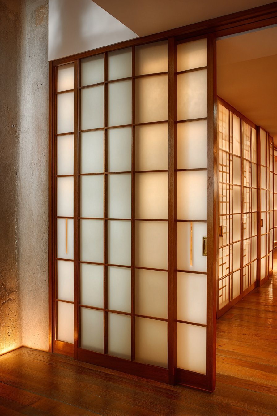  Japanese Shoji Door with Rice Paper Panels