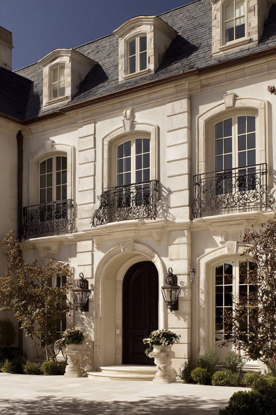  French Provincial with Limestone Details