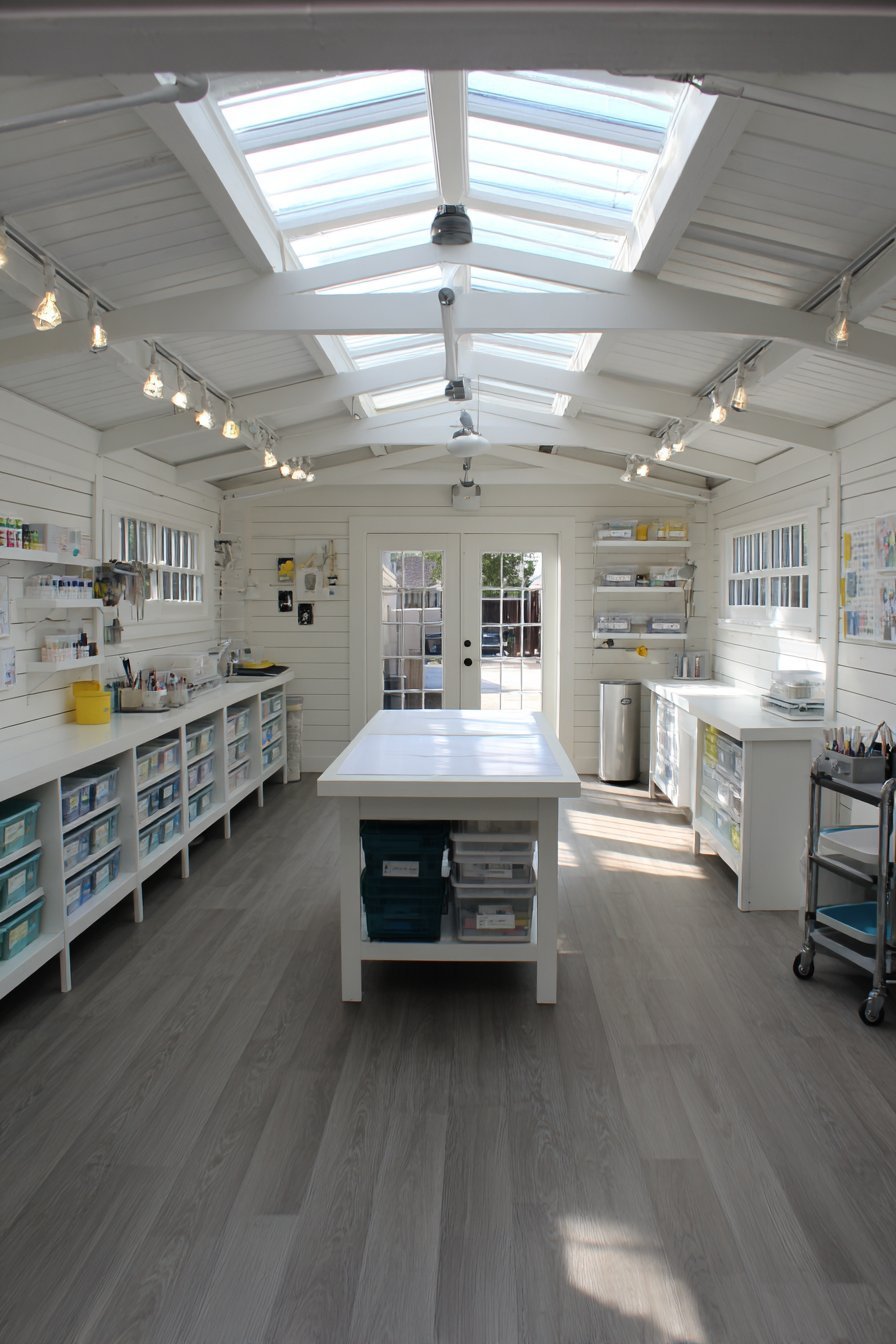 Garage Craft and Hobby Room Transformation