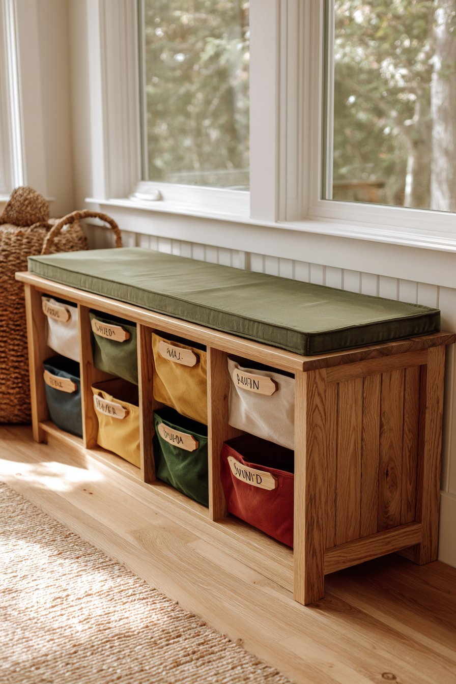 Personalized Cubby Storage Bench
