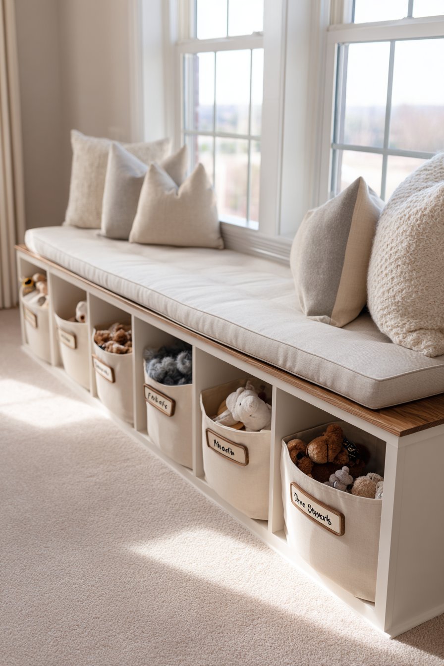 Personalized Cubby Storage Bench