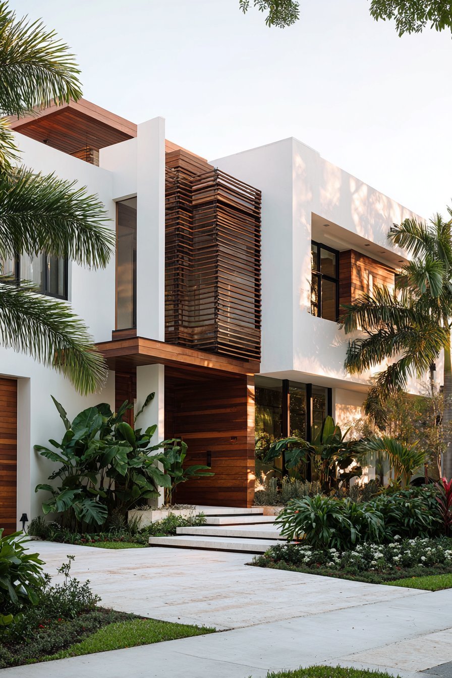 Tropical Modern with Bamboo Screening
