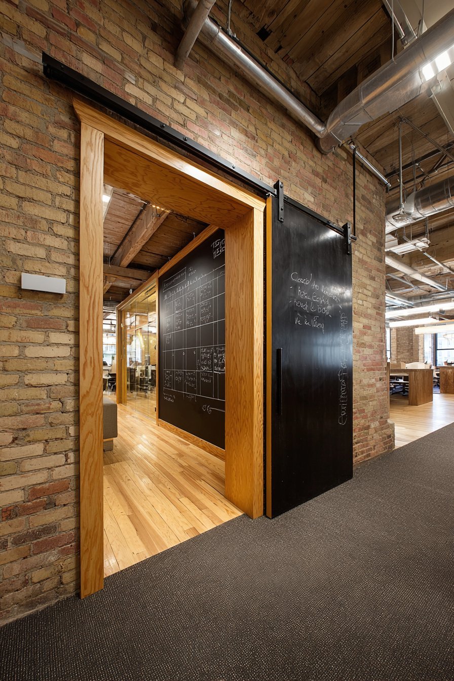 Chalkboard Home Gym Motivation Door