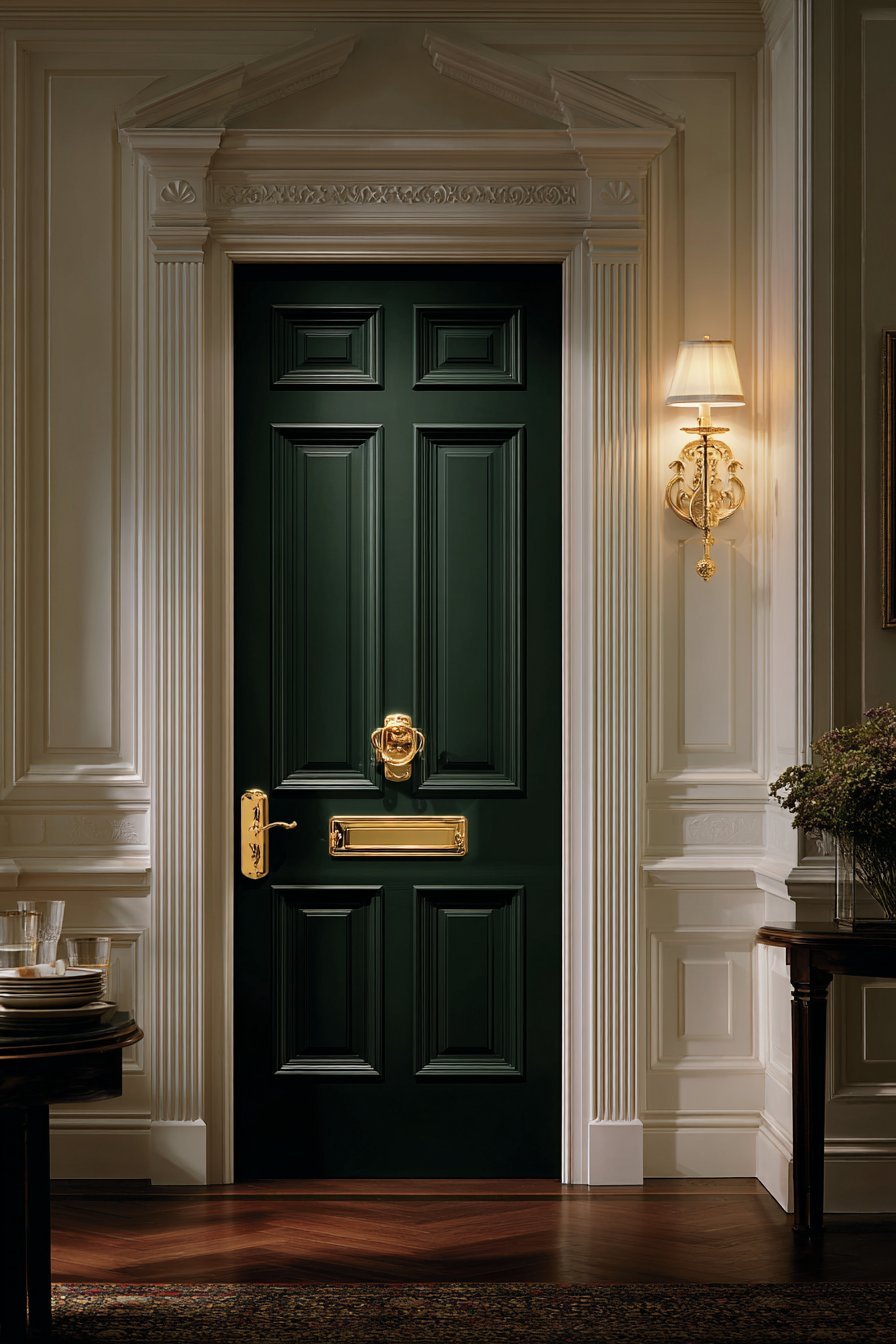 Colonial Forest Green with Traditional Brass