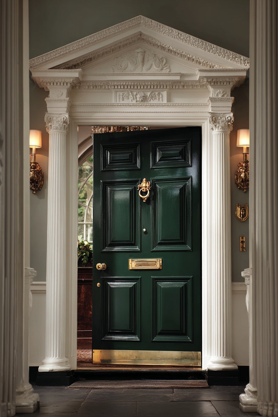 Colonial Forest Green with Traditional Brass