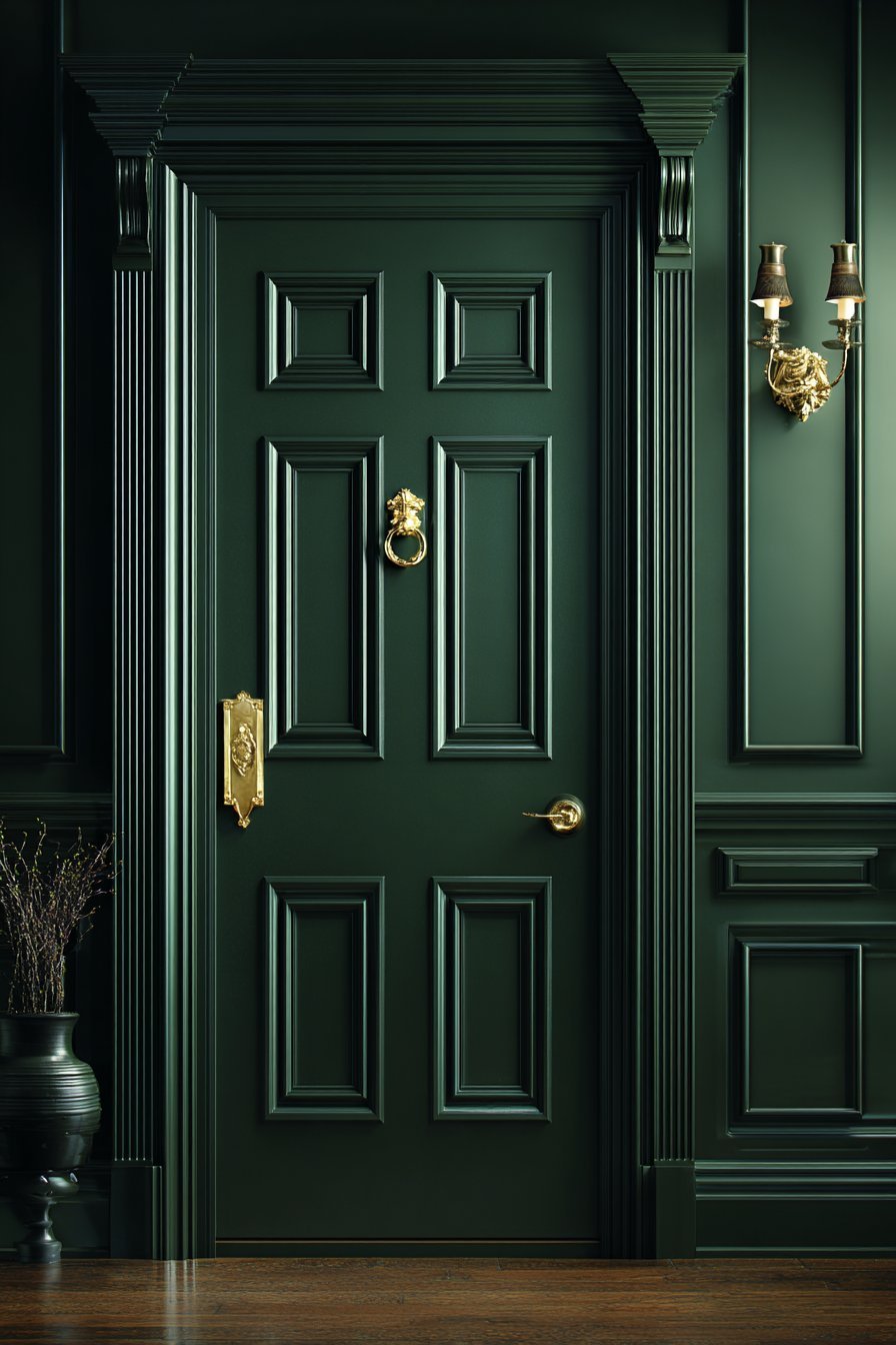 Colonial Forest Green with Traditional Brass