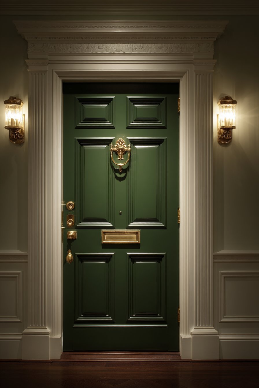 Colonial Forest Green with Traditional Brass
