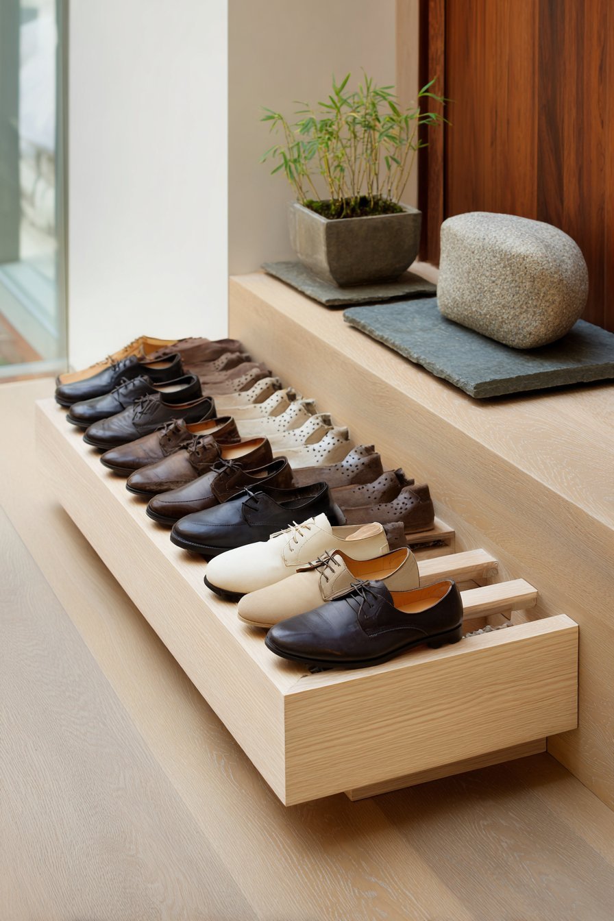 Minimalist Japanese Genkan Platform