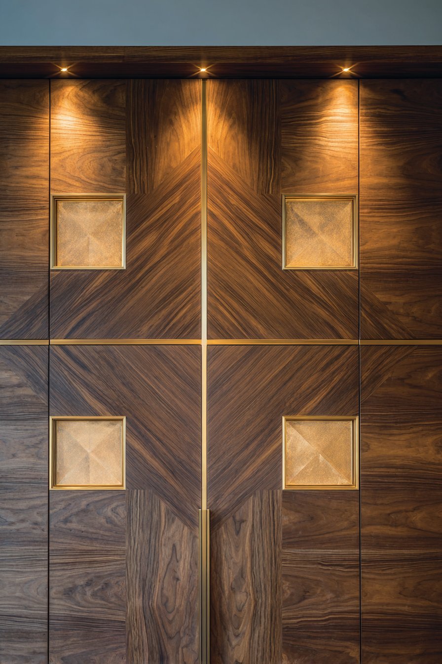 Book-Matched Walnut Luxury Closet Door