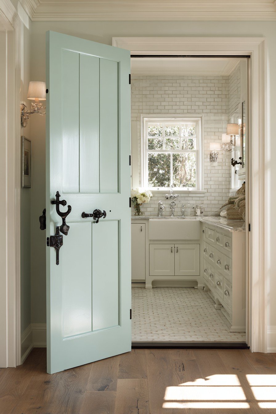 Cottage Dutch Door in Sage Green