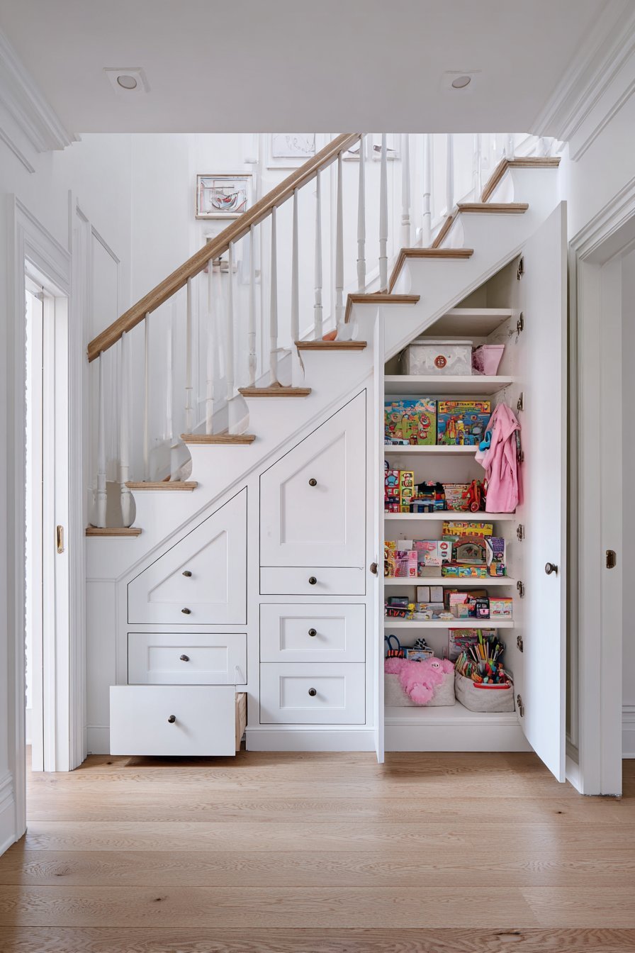 Under-Stairs Built-In Cabinetry