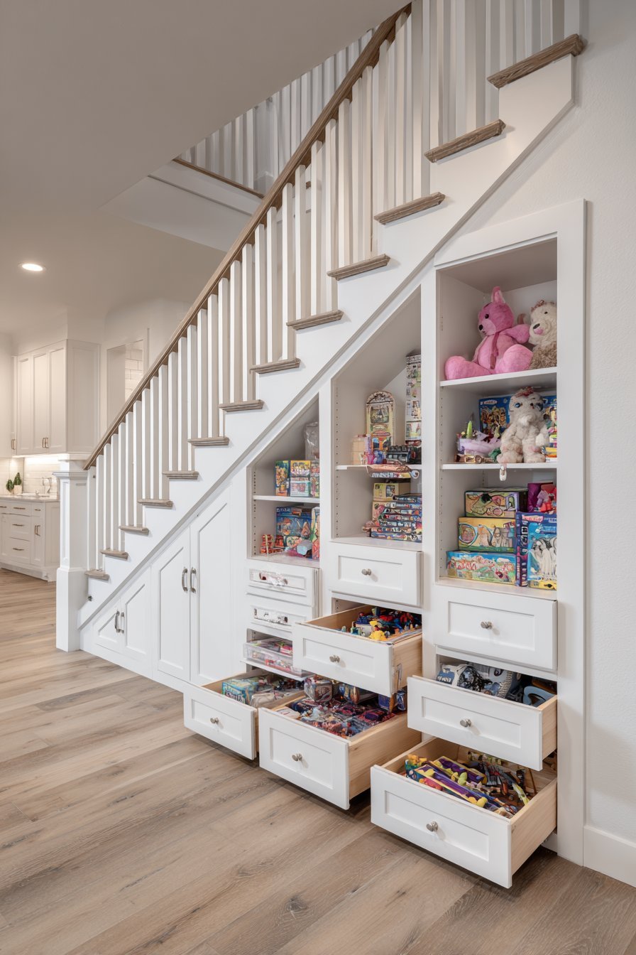 Under-Stairs Built-In Cabinetry